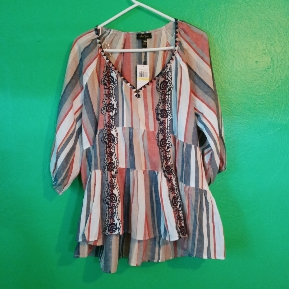 Melissa Paige Linen Blend Shirt